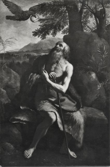 A. C. Cooper — Barbieri Giovan Francesco - sec. XVII - San Paolo primo eremita nutrito dai corvi — insieme